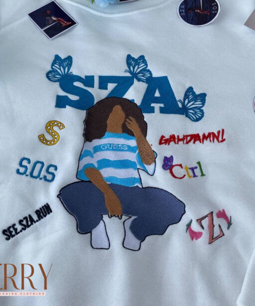 Five Albums SZA Embroidered Sweatshirt