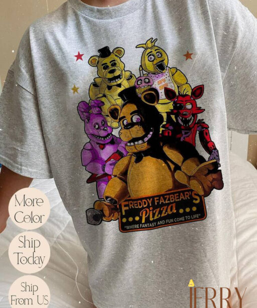 Five Nights At Freddys T-Shirt Vintage FNAF Horror Halloween