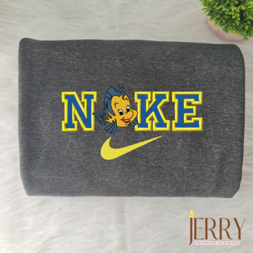 Flounder The Mermaid Nike Embroidered Sweatshirt