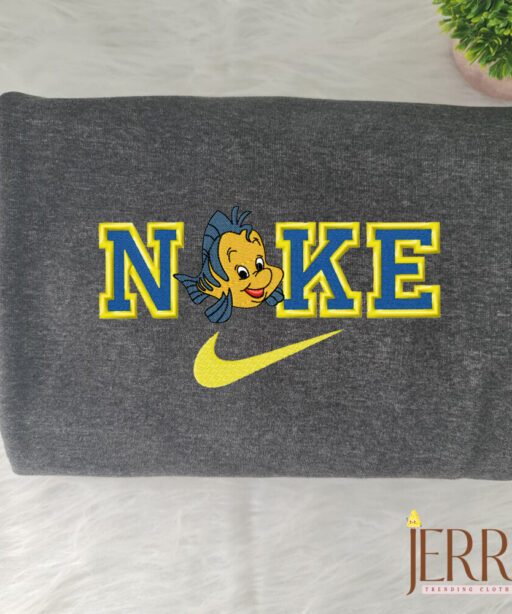 Flounder The Mermaid Nike Embroidered Sweatshirt