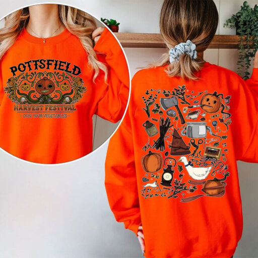 Front and Back Print Pottsfield Harvest Festival Shirt, Gift For Autumn Harvest sweatshirt harvest Vegetables shirt Harvest Festival Apparel