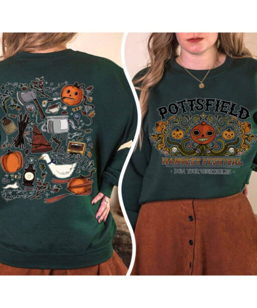 Front and Back Print Pottsfield Harvest Festival Shirt, Gift For Autumn Harvest sweatshirt harvest Vegetables shirt Harvest Festival Apparel