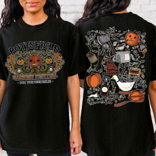 Front and Back Print Pottsfield Harvest Festival Shirt, Gift For Autumn Harvest sweatshirt harvest Vegetables shirt Harvest Festival Apparel