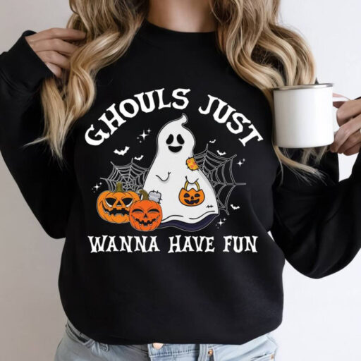 Funny Ghouls Just Wanna Have Fun Sweatshirt, Retro Ghost Boo Comfort Color Shirt, Let's Go Ghouls, Disney Halloween Shirt, Disney Halloween