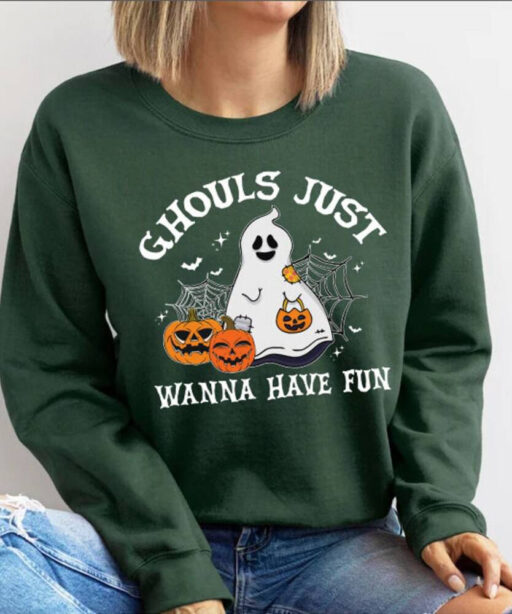 Funny Ghouls Just Wanna Have Fun Sweatshirt, Retro Ghost Boo Comfort Color Shirt, Let's Go Ghouls, Disney Halloween Shirt, Disney Halloween