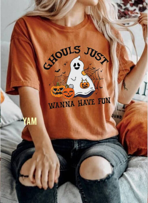 Funny Ghouls Just Wanna Have Fun Sweatshirt, Retro Ghost Boo Comfort Color Shirt, Let's Go Ghouls, Disney Halloween Shirt, Disney Halloween