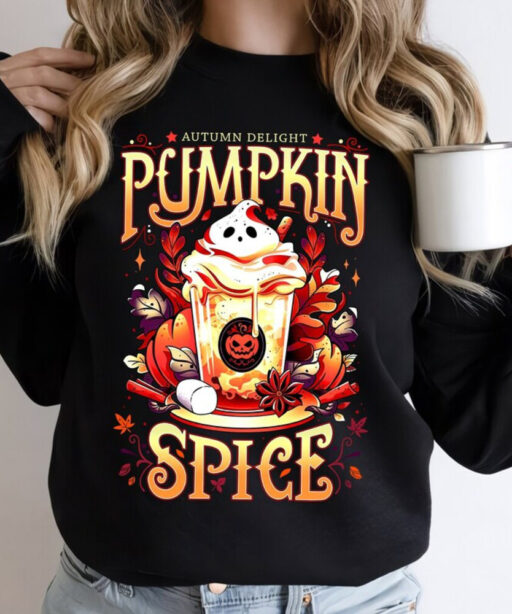 Funny Halloween Pumpkin Spice Sweater, Retro Halloweentown Comfort Color Shirt, Spooky Season Shirt, Disney Halloween Shirt,Disney Halloween