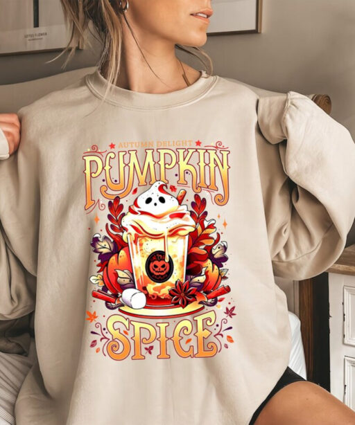 Funny Halloween Pumpkin Spice Sweater, Retro Halloweentown Comfort Color Shirt, Spooky Season Shirt, Disney Halloween Shirt,Disney Halloween