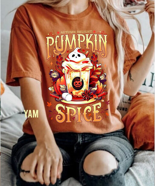 Funny Halloween Pumpkin Spice Sweater, Retro Halloweentown Comfort Color Shirt, Spooky Season Shirt, Disney Halloween Shirt,Disney Halloween