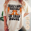 Funny Halloween Shirt for Wife, There's Some Horrors In This House Shirt, Retro Halloween Shirt, Funny Pumpkin Shirt, Spooky Season Shirt