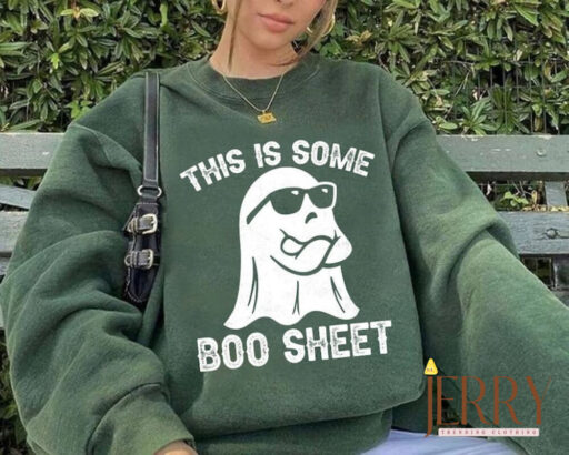 Funny This Is Some Boo Sheet Ghost Sweatshirt, Cute Ghost Sweatshirt, Boo Ghost Sweatshirt, Funny Halloween Shirt, Spooky Season Sweatshirt