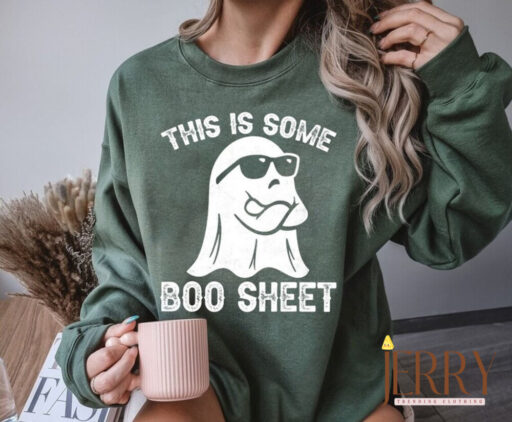 Funny This Is Some Boo Sheet Ghost Sweatshirt, Cute Ghost Sweatshirt, Boo Ghost Sweatshirt, Funny Halloween Shirt, Spooky Season Sweatshirt