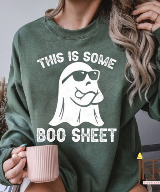 Funny This Is Some Boo Sheet Ghost Sweatshirt, Cute Ghost Sweatshirt, Boo Ghost Sweatshirt, Funny Halloween Shirt, Spooky Season Sweatshirt