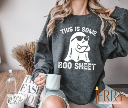 Funny This Is Some Boo Sheet Ghost Sweatshirt, Cute Ghost Sweatshirt, Boo Ghost Sweatshirt, Funny Halloween Shirt, Spooky Season Sweatshirt