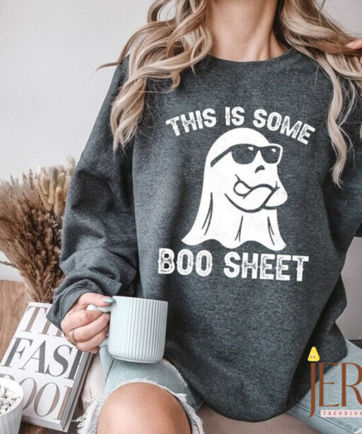 Funny This Is Some Boo Sheet Ghost Sweatshirt, Cute Ghost Sweatshirt, Boo Ghost Sweatshirt, Funny Halloween Shirt, Spooky Season Sweatshirt