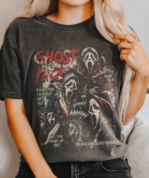 Ghoshface Shirt, Scary Movie, Horror Movie Killers, Halloween Horror, Horror Movies Characters, scream horrore, scream crewneck, 90s movie