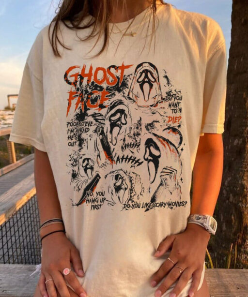 Ghoshface Shirt, Scary Movie, Horror Movie Killers, Halloween Horror, Horror Movies Characters, scream horrore, scream crewneck, 90s movie