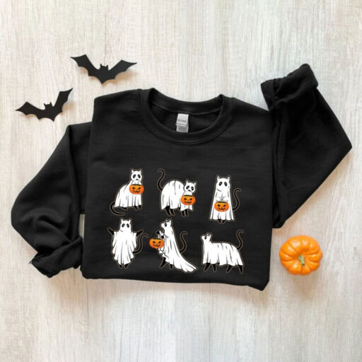 Ghost Cat Shirt, Сute Ghost Cat t-shirt, Ghost Cat t-shirt, Cat Lovers Shirt, Iprintasty Halloween, Halloween Cat T-shirt, Spooky Season
