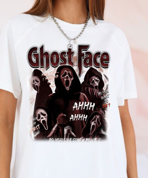 Ghost Face Halloween Shirt, Ghostface Shirts, Scream Halloween Shirt, Halloween Shirt, Horror Movie Tee, Halloween Party, Scary Movie Shirt