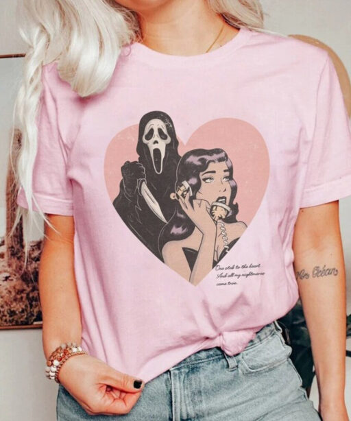 Ghostface Valentine Shirt, Ghostface halloween shirt, Funny Ghostface, Barbie Ghostface, Scream Shirt, Scream Ghost Face, Horror ghostface