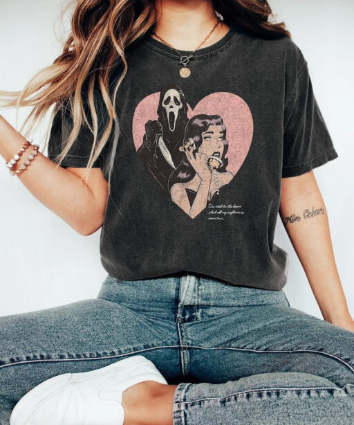 Ghostface Valentine Shirt, Ghostface halloween shirt, Funny Ghostface, Barbie Ghostface, Scream Shirt, Scream Ghost Face, Horror ghostface