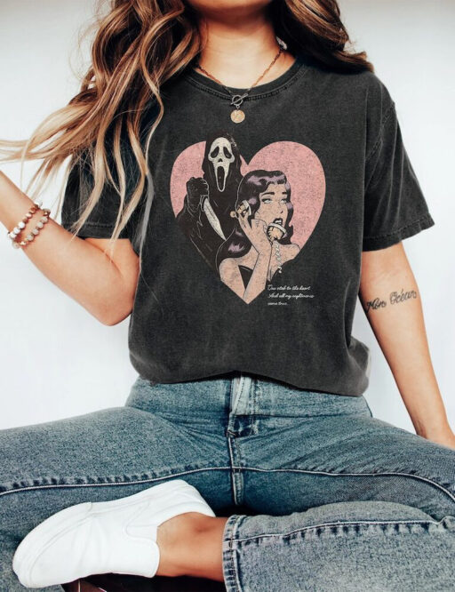 Ghostface Valentine Shirt, Ghostface halloween shirt, Funny Ghostface, Barbie Ghostface, Scream Shirt, Scream Ghost Face, Horror ghostface