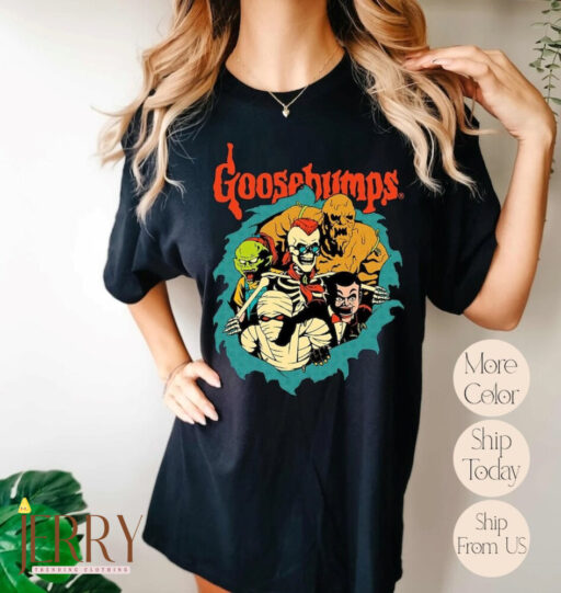 Goosebumps Horror land T-Shirt, Goosebumps Halloween 2023 Gift, Horror Movie Gift for Her, Gift for Him, Vintage Goosebumps Comfort Shirt