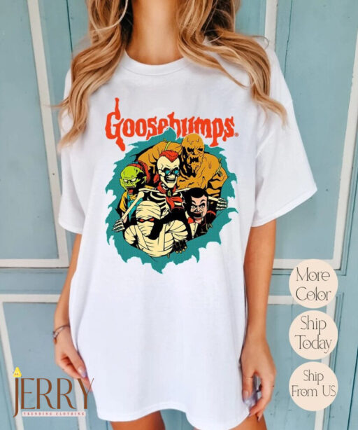 Goosebumps Horror land T-Shirt, Goosebumps Halloween 2023 Gift, Horror Movie Gift for Her, Gift for Him, Vintage Goosebumps Comfort Shirt