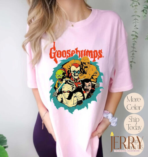 Goosebumps Horror land T-Shirt, Goosebumps Halloween 2023 Gift, Horror Movie Gift for Her, Gift for Him, Vintage Goosebumps Comfort Shirt