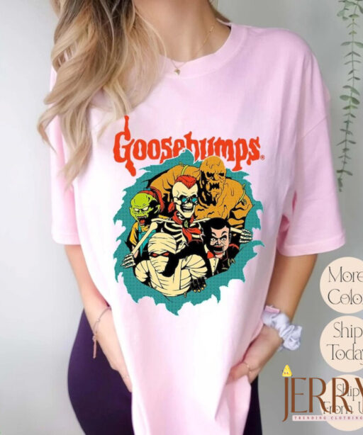 Goosebumps Horror land T-Shirt, Goosebumps Halloween 2023 Gift, Horror Movie Gift for Her, Gift for Him, Vintage Goosebumps Comfort Shirt