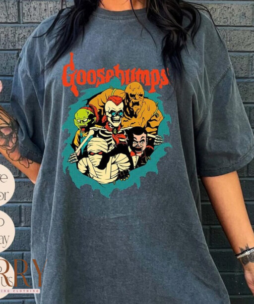 Goosebumps Horror land T-Shirt, Goosebumps Halloween 2023 Gift, Horror Movie Gift for Her, Gift for Him, Vintage Goosebumps Comfort Shirt