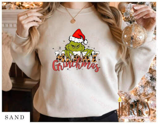 Grinch Face Merry Christmas Shirt, Grinch Santa Shirt, Grinch Face Shirt, Fall Shirt, Christmas Shirt, Holiday Season Shirt, Grinchmas shirt