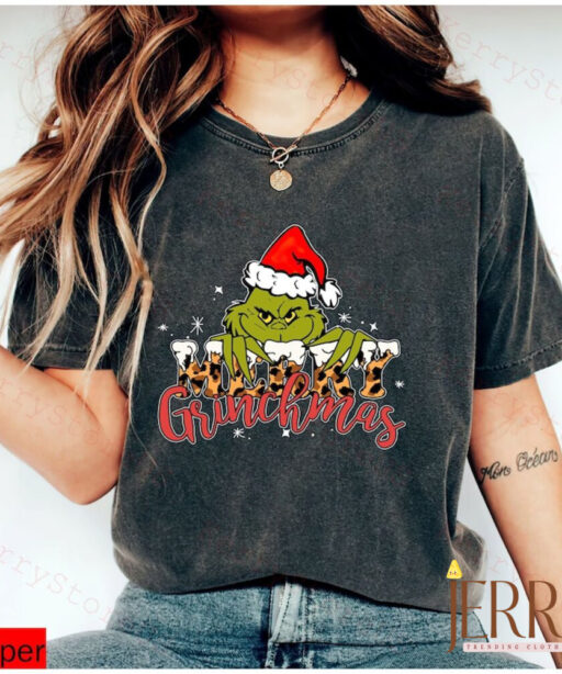 Grinch Face Merry Christmas Shirt, Grinch Santa Shirt, Grinch Face Shirt, Fall Shirt, Christmas Shirt, Holiday Season Shirt, Grinchmas shirt