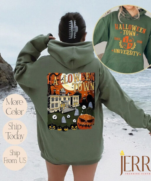 HalloweenTown 1998 Print Two Sides, Disney Halloween Hoodie, 2023 Halloween Party Sweatshirt, Halloween Town Fall Hoodie, Pumpkin Sweatshirt