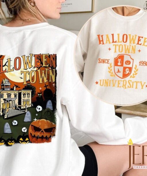 HalloweenTown 1998 Print Two Sides, Disney Halloween Hoodie, 2023 Halloween Party Sweatshirt, Halloween Town Fall Hoodie, Pumpkin Sweatshirt