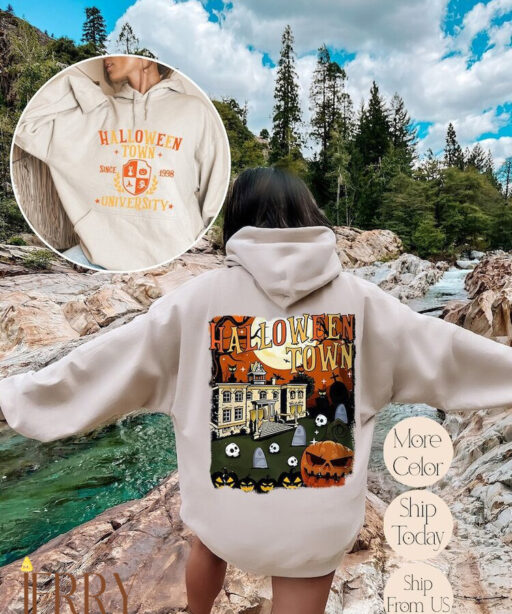 HalloweenTown 1998 Print Two Sides, Disney Halloween Hoodie, 2023 Halloween Party Sweatshirt, Halloween Town Fall Hoodie, Pumpkin Sweatshirt