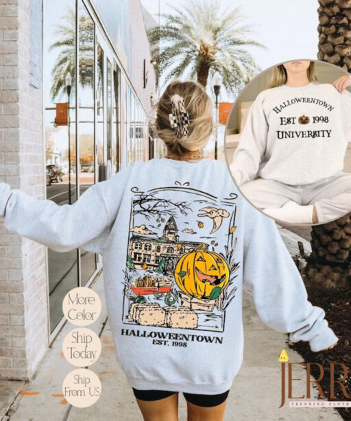 HalloweenTown 1998 Sweatshirt, Disney Halloween Hoodie, 2023 Halloween Party Sweatshirt, Halloween Town Fall Hoodie, Pumpkin Sweatshirts