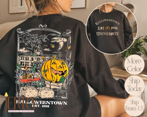 HalloweenTown 1998 Sweatshirt, Disney Halloween Hoodie, 2023 Halloween Party Sweatshirt, Halloween Town Fall Hoodie, Pumpkin Sweatshirts