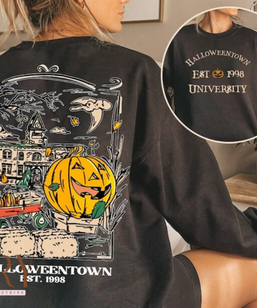 HalloweenTown 1998 Sweatshirt, Disney Halloween Hoodie, 2023 Halloween Party Sweatshirt, Halloween Town Fall Hoodie, Pumpkin Sweatshirts