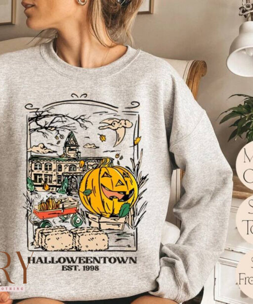 HalloweenTown 1998 Sweatshirt, Disney Halloween Sweatshirt, 2022 Halloween Party Sweatshirt, Halloween Town Fall Hoodie, Pumpkin Sweatshirts