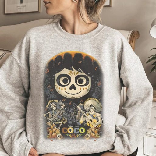 Halloween Coco Miguel & Musical Scene Comfort Color Shirt,Disney Pixar Coco Unisex T-Shirt, Coco Miguel Sweatshirt, Halloween Party Tee.