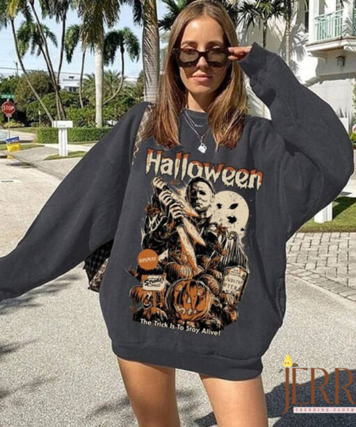 Halloween Horror Movie Crewneck Sweatshirt, Scream Sweatshirt, Scream Horror Movie Shirt, Scream Ghostface Shirts, Michael Myers Sweatshirt