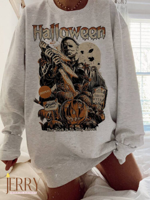Halloween Horror Movie Crewneck Sweatshirt, Scream Sweatshirt, Scream Horror Movie Shirt, Scream Ghostface Shirts, Michael Myers Sweatshirt