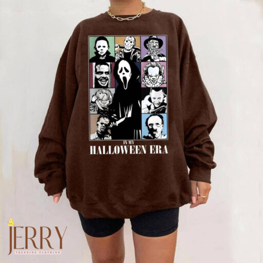 Halloween Horror Movie Sweatshirt, Scary Characters Sweatshirt, In My Horror Era, Eras Tour Sweatshirt, Halloween Party Sweatshirt