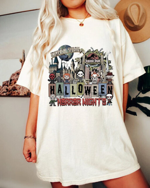 Halloween Horror Nights Universal Studios Comfort Color Shirt, Halloween Horror Characters Sweatshirt, Scary movie Shirt, Universal Studios