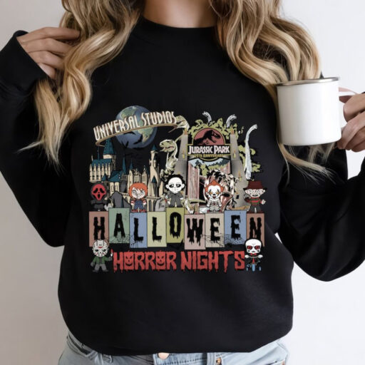 Halloween Horror Nights Universal Studios Comfort Color Shirt, Halloween Horror Characters Sweatshirt, Scary movie Shirt, Universal Studios