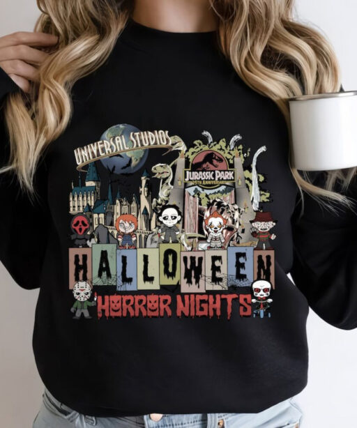 Halloween Horror Nights Universal Studios Comfort Color Shirt, Halloween Horror Characters Sweatshirt, Scary movie Shirt, Universal Studios