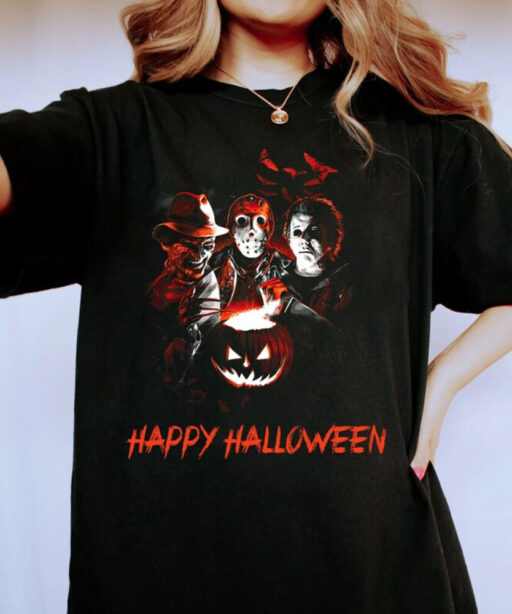 Halloween Killers Shirt, Horror Movie Shirt, Horror Characters Halloween Shirt, Funny Halloween Tee Michael Myers, Freddy Kruger IT Jason