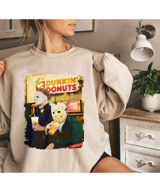 Halloween Killers Shirt, Horror Movies Lover, Jason Michael Myers Shirt, Jason Halloween Shirt, Michael Myers Halloween, Dunkin Donuts Shirt