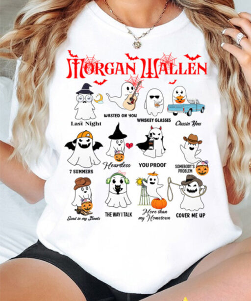 Halloween Morgan Wallen Spooky Ghost Versions Shirt